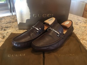 gucci brown leather shoes