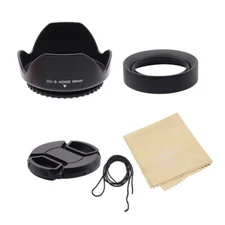 58mm Collapsible Rubber Lens Hood Tulip Flower Lens Hood Center Pinch Lens Cap