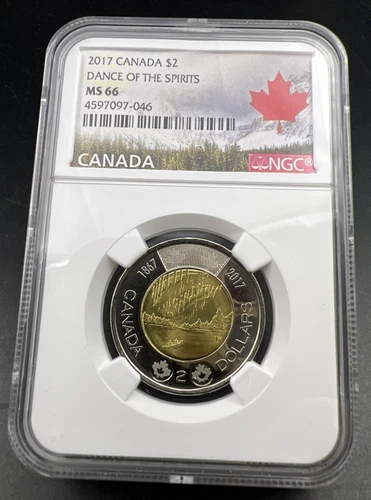 2017 Canada $2 Dance of the Spirits Twoonie MS66 NGC #046