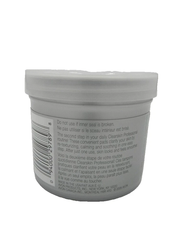 Avon Clearskin Professional Clarifying Toner Pads, 45 pads, New, Sealed - Image 2 of 3