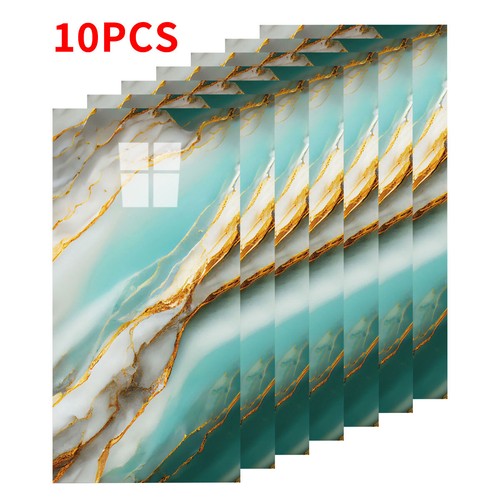 10 Packs Self-Adhesive Grey Marble PVC Cladding Wall Panels for Kitchen Bathroom - Picture 26 of 105