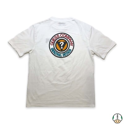 Vintage Guess T Shirt Mens Small White Original Design Short Sleeve Graphic  Tee