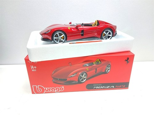 Ferrari Monza SP1 Rosso Metallizzato del 2018 - 1/18 Burago Signature - Foto 8 di 8