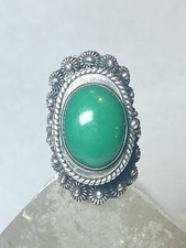 Poison ring green Mexican  sterling silver women