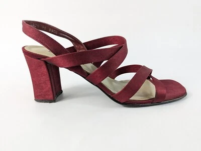 Carvela Burgundy Fabric High Heel Sandals UK 6 EU 39 - Image 1 of 4