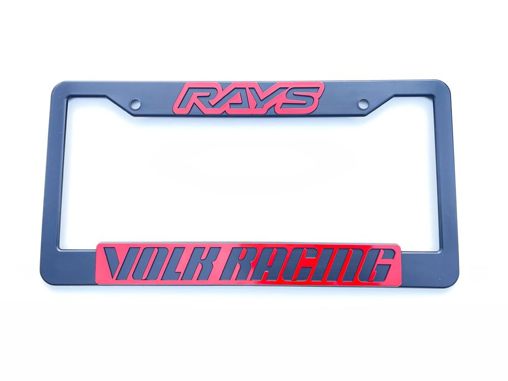 Rays Volk Racing License Plate Frame Red TE37SL CE28SL eBay