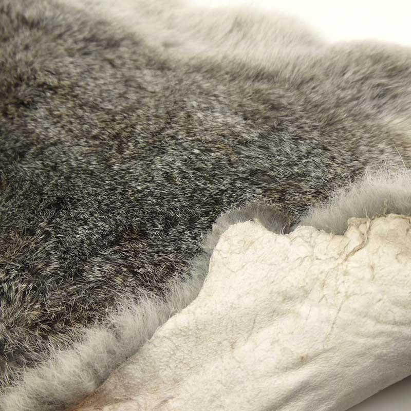 Genuine Naturally Rabbit fur skin tanned Leather Hides craft Gray Pelts  Fashion