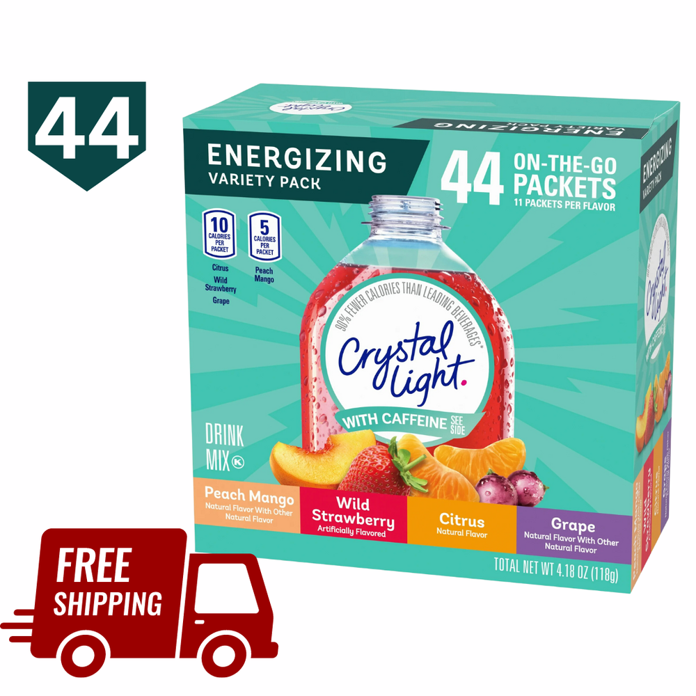 Crystal Light Energizing Variety Pack, 44 ct On-the-Go Packets