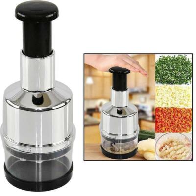 Manual Hand Press Garlic Onion Chopper Vegetable Food Chopper Processor Dicer US