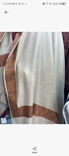 Cashmere Pure PAshmina Wool shawl skin hand embroidery