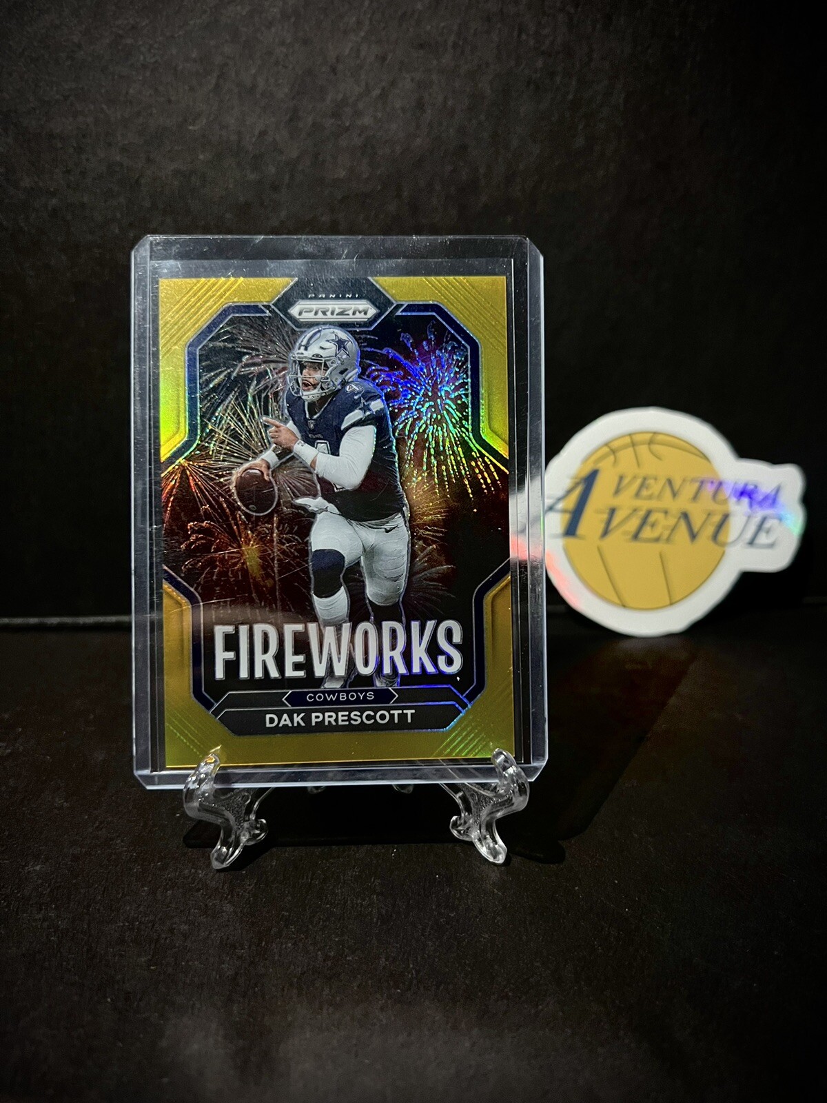 Dak Prescott Prizm 2022 Fireworks Gold Prizm 1/10 Cowboys