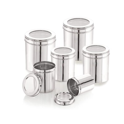 Stainless Steel Container/Ubha Dabba with See Through Lid for