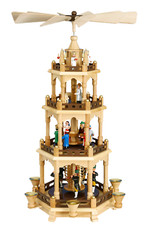 Pyramide 4 Stock Christi Geburt mit Bergmänner - Neu vom Erzgebirge Fachhandel