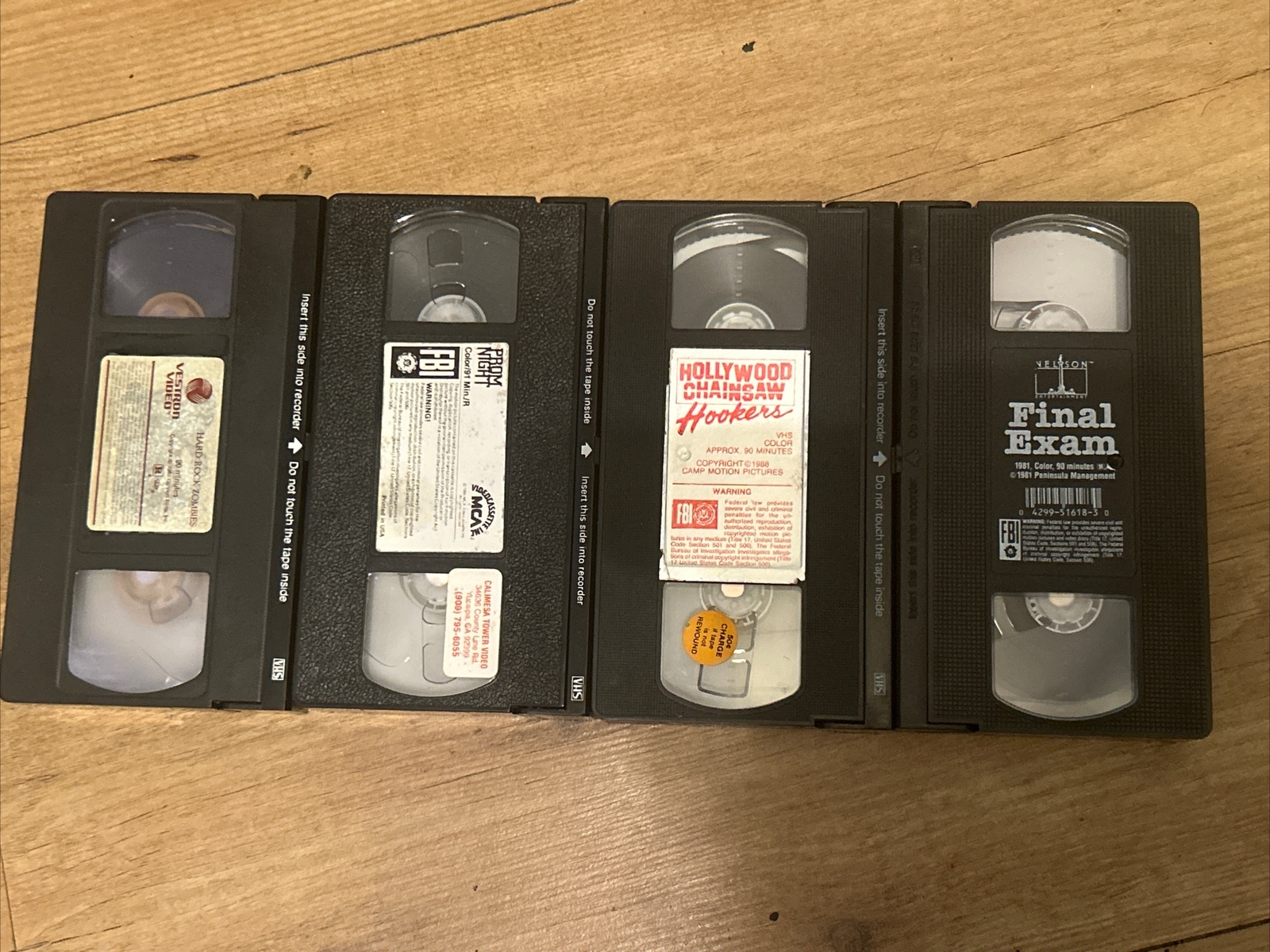 Hollywood Chainsaw Hookers/Prom Night/Hard Rock Zombies/Final Exam VHS