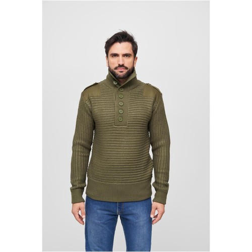 Suéter alpino Brandit Suéter Suéter Sudadera Suéter de punto grueso Cuello Botón - Imagen 21 de 32