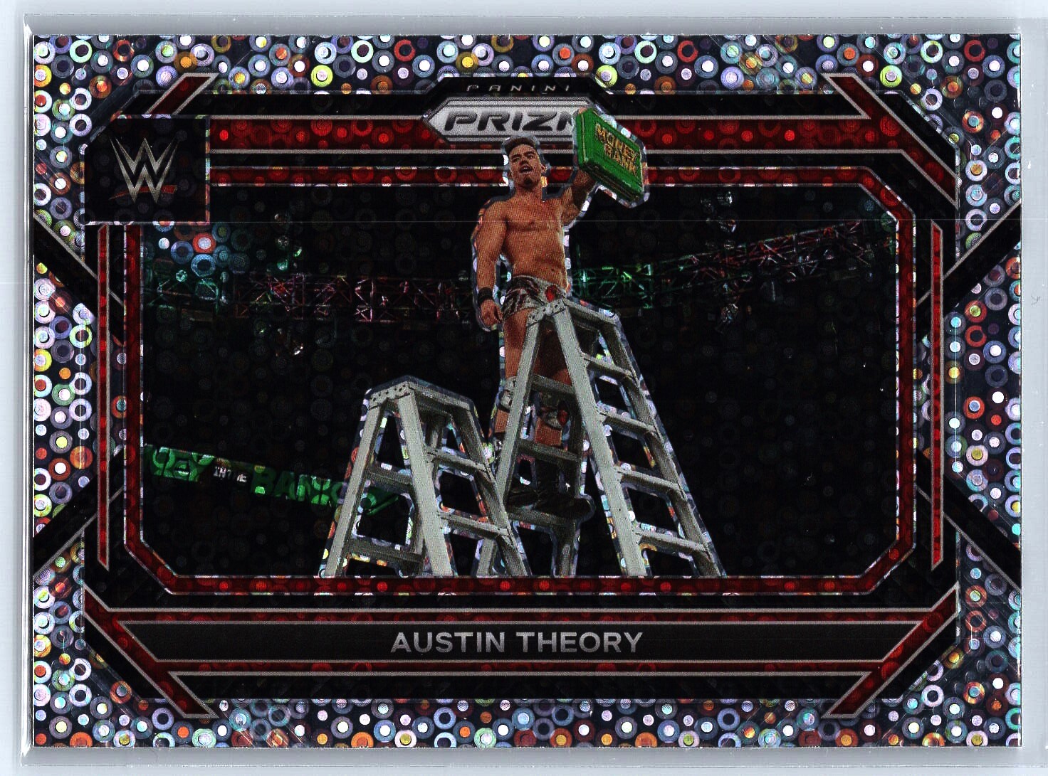 2023 PANINI PRIZM WWE DISCO PARALLEL #96 AUSTIN THEORY RAW Mint-NR-Mint