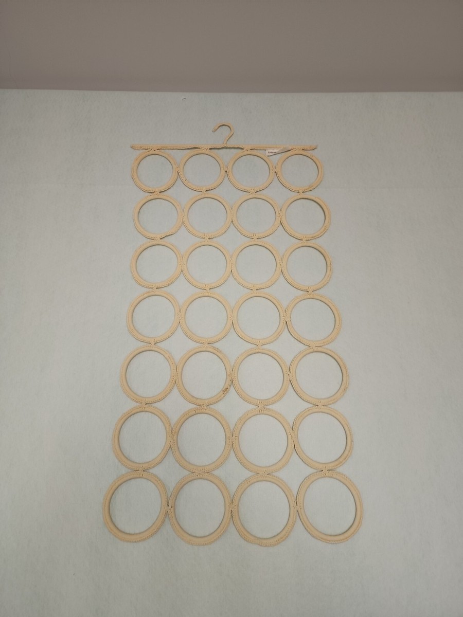 Ikea Komplement Ivory Macrame Scarf Tie Belt Hanger Holder Organizer 28  Circles