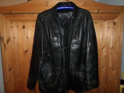 Herren-Lederjacke, schwarz, Grösse 54 - Bild 1 von 3
