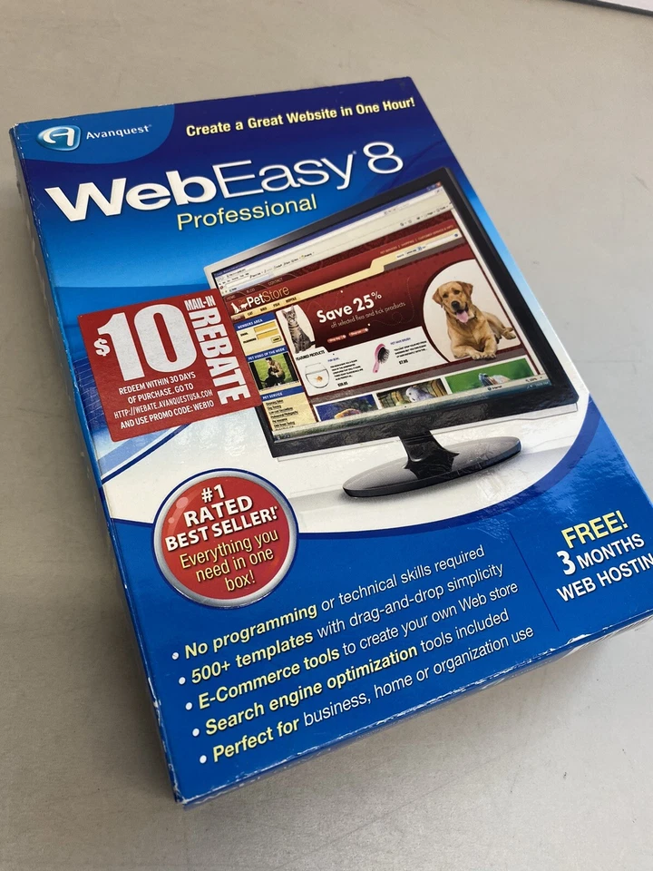 Avanquest WebEasy 8 Professional - Full Version for Windows. Sealed - Image 2 of 4