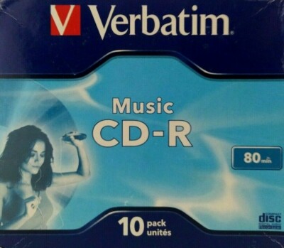 Verbatim CD-R80 43364 10er-Pack Audio Musik Digital Rohling CDR beschreibbare Disc NEU 
