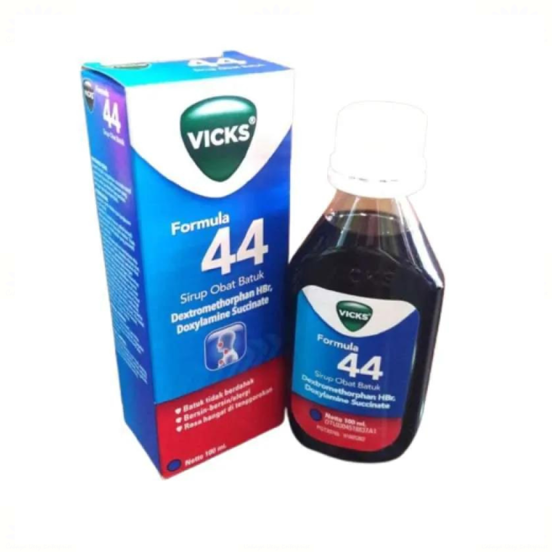 1 X Vicks Formula 44 (100ml) For Cough Phlegm & Chest Congestion Fast
