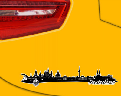 Samunshi Deutschland Skyline Aufkleber Sticker Autoaufkleber City Gedruckt