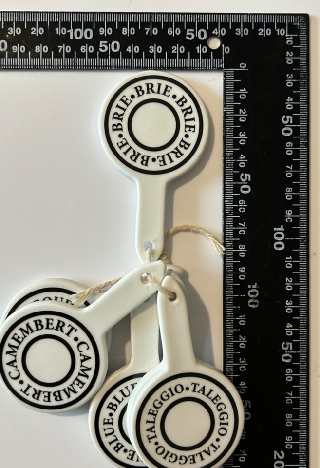 CERAMIC CHEESE BOARD LABELS ROUND HEAD SET OF 6 eBay