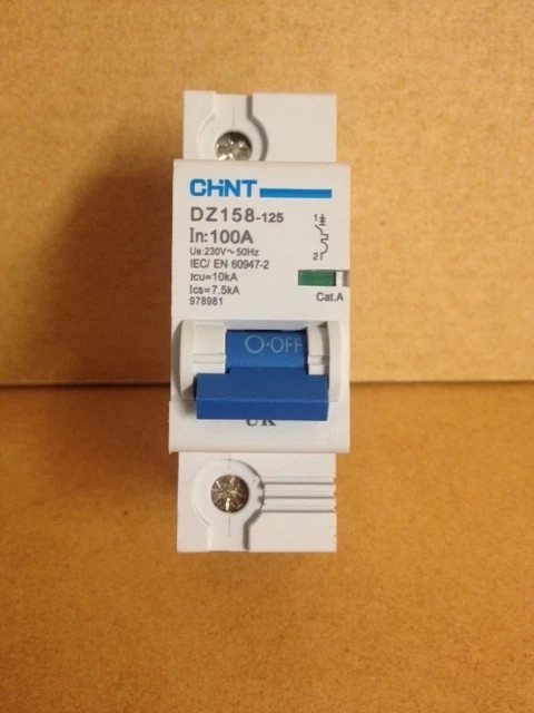 Chint High Current MCB DZ158-125 range 1 Pole