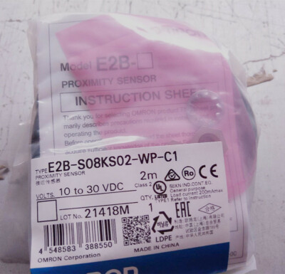 Omron E2B-S08KS02-WP-C1 Proximity Senser Switch Cable E2BS08KS02WPC1 New In Bag