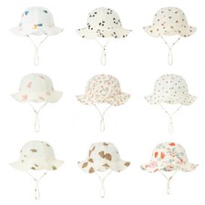 Kids Baby Sun Hat Summer Bucket Hat Boy Girl Toddler Unisex Beach Cap 0-12 Month