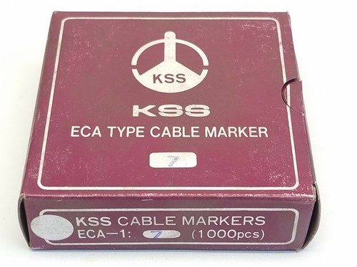 1000 x KSS ECA Type Cable Marker ECA-I ECA-1 Chevron Cut 12-18 AWG Number 7 - Picture 2 of 4
