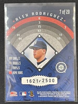 Alex Rodriguez 1998 Leaf SP Hard Drives Rookie & Chase #7 1621