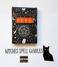 Witches Orange Spell Candles For Confidence Commanding Spells and Rituals