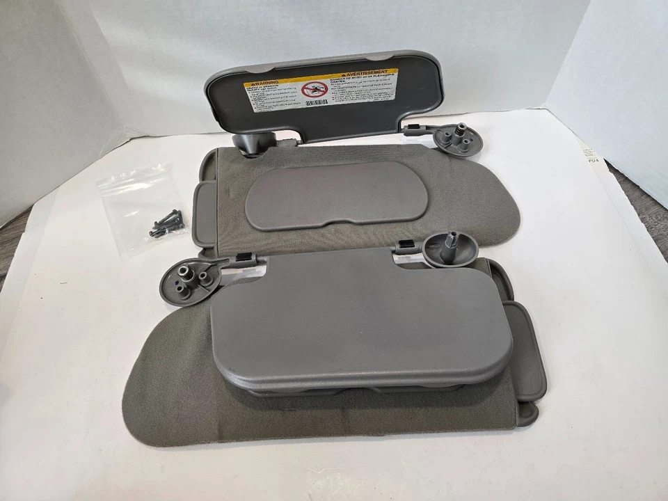 2000-05 Buick Lesabre левая правая пара солнцезащитных козырьков серый без подсветки OEM A136 - Изображение 2 из 4