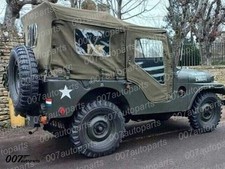 Soft Top For Jeep Willys M38A1/M38/CJ5 +Door Frame- Zipper Windows Olive Green