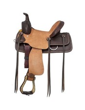Silver Royal Western Saddle Youth Riverton Ranch Leather Brown SR151Y