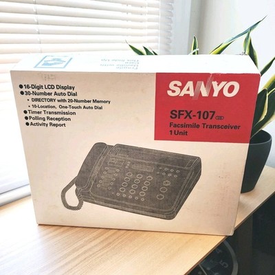 Vintage Sanyo Facsimile Transceiver SFX-107 Fax Machine - Brand NEW
