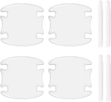 8PCS Transparent Car Door Handle Protector and Bumper Trim Guard Sticker, Waterp