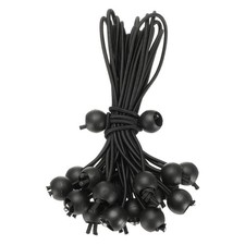 20Pcs Ball Bungee Cords 8" Heavy Duty Bungee Cord Balls for Tent Holding, Black