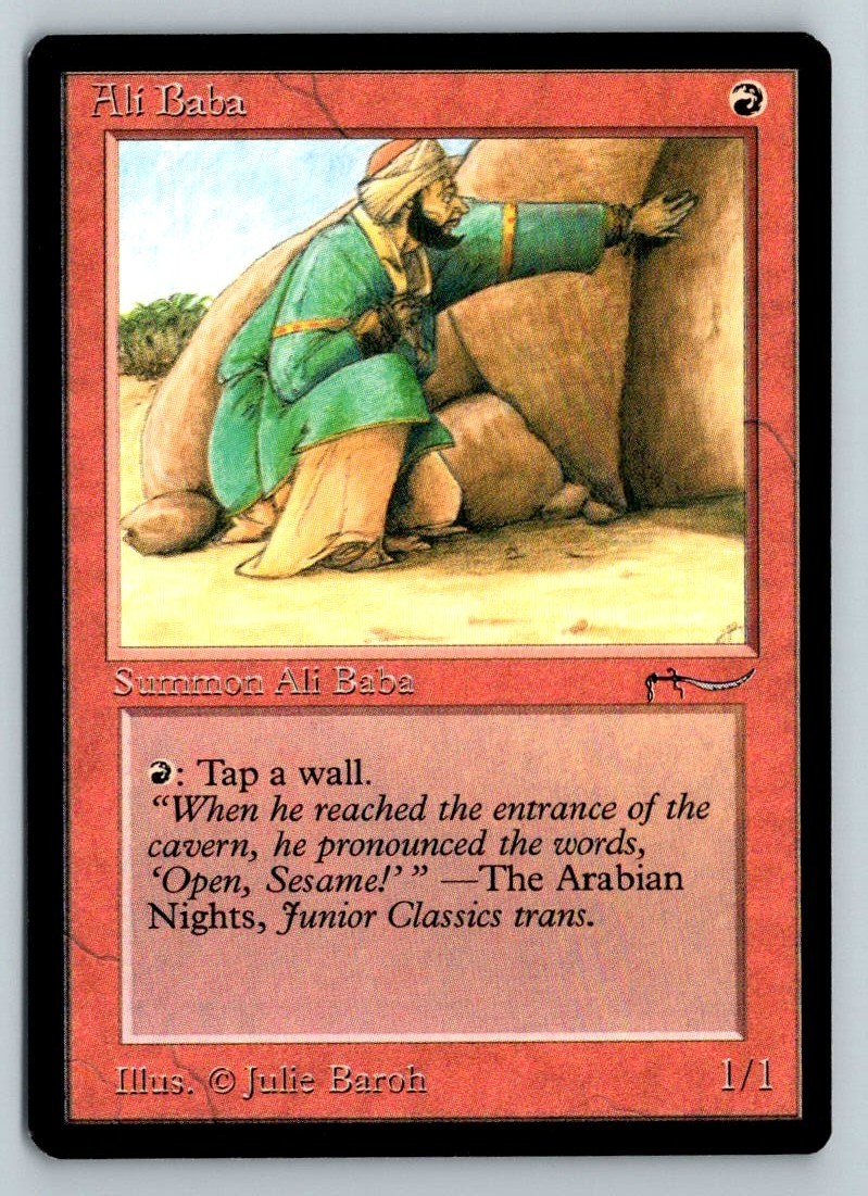 Ali Baba MTG 1993 Arabian Nights Julie Baroh Red Uncommon 93/94 WOTC NM