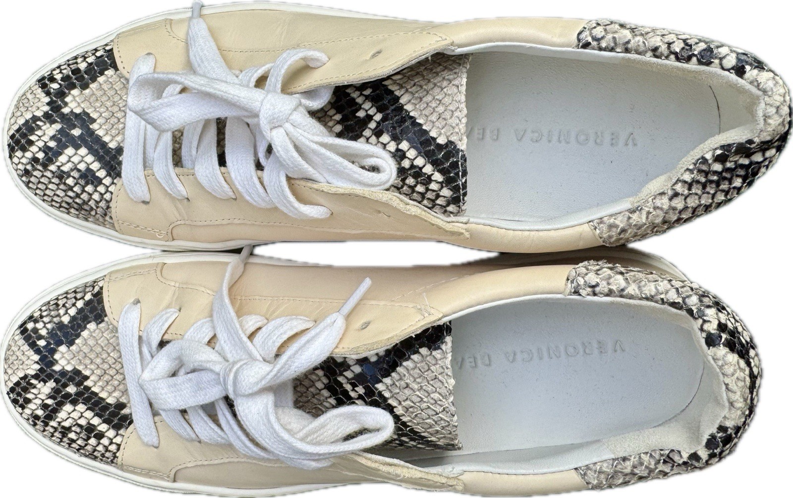 VERONICA BEARD Bibi Natural Python Ivory Leather … - image 7