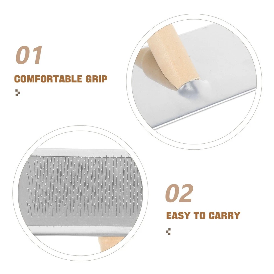 Wool Carders for Felting Crafts Wooden Wool Hand Carders Needle Felting Tools - Image 4 of 4