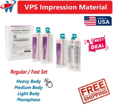 AMGoods Impression Material, VPS PVS Heavy & Light Body, Fast Regular 50ml, 4/Bx