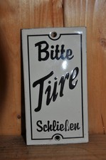 Altes Emailschild,Bitte T&uuml;re Schlie&szlig;en,Emaille,Gasthaus,T&uuml;rschild,Wirtshaus