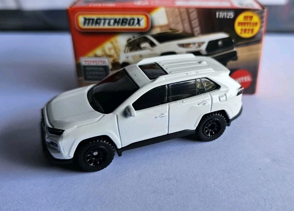 MATCHBOX 2025 POWER GRABS - TOYOTA RAV4 TRD [WHITE] NEAR MINT VHTF SEALED BOX  - Image 2 of 4