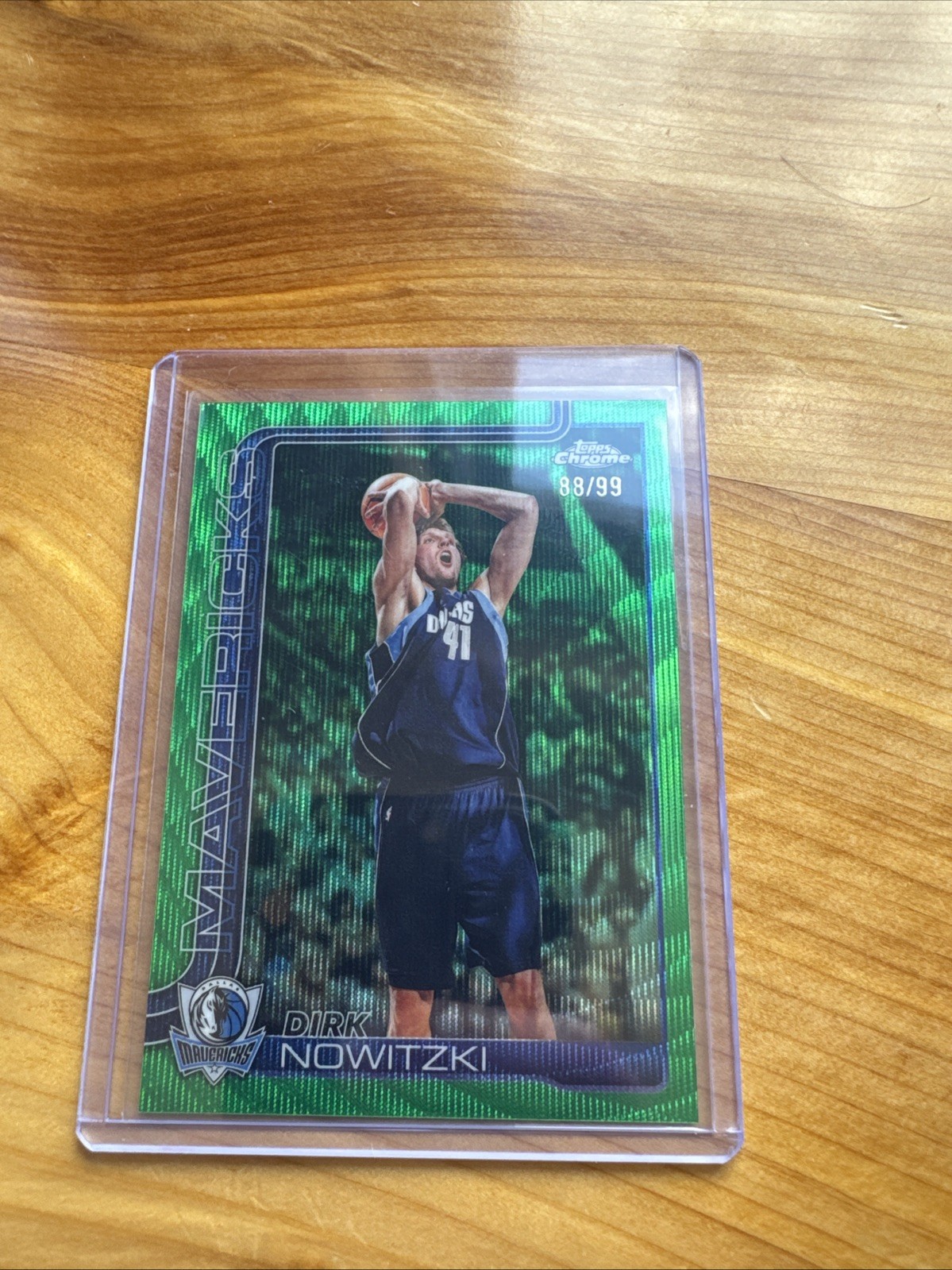 2025-26 Topps Chrome Update Series - Dirk Nowitzki #146 Green Wave Refractor /99