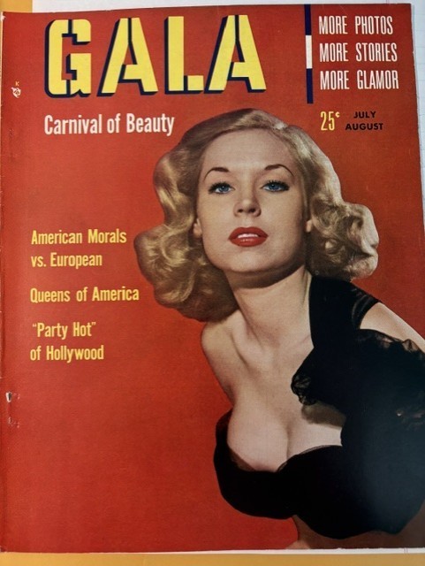 VINTAGE MAG GALA JULY-AUG 50 STRIPPERS MODEL ACTRESS SEE SCAN DESCRIPTION B4UBID