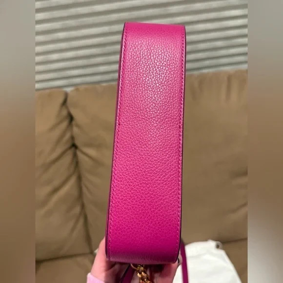 versace calfskin virtus camera bag pink thumbnail 7