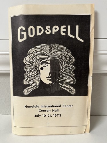 GODSPELL Musical Play Souvenir Program 1973 Honolulu Internat'l Ctr Concert Hall