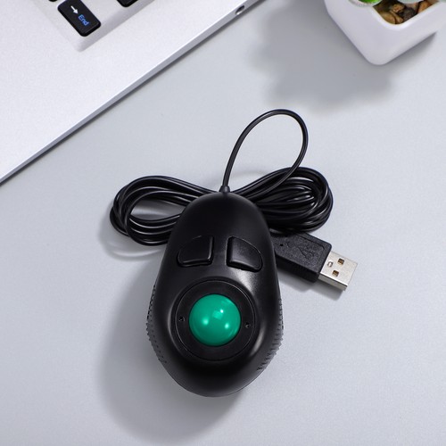USB Powered Trackball Mouse Wired for Laptop and Desktop Black - Afbeelding 10 van 11